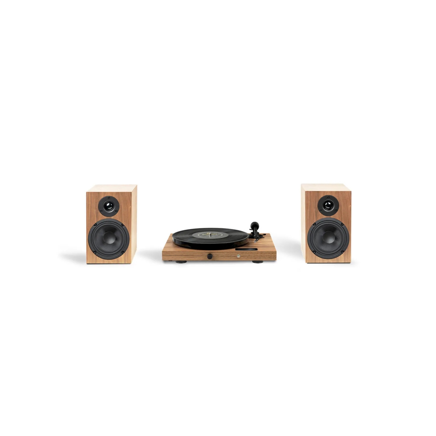 Pro-Ject SET HIFI JUKEBOX E1 - Zestaw Gramofon Jukebox E1 + głośniki podstawkowe Speaker Box 5 - Walnut