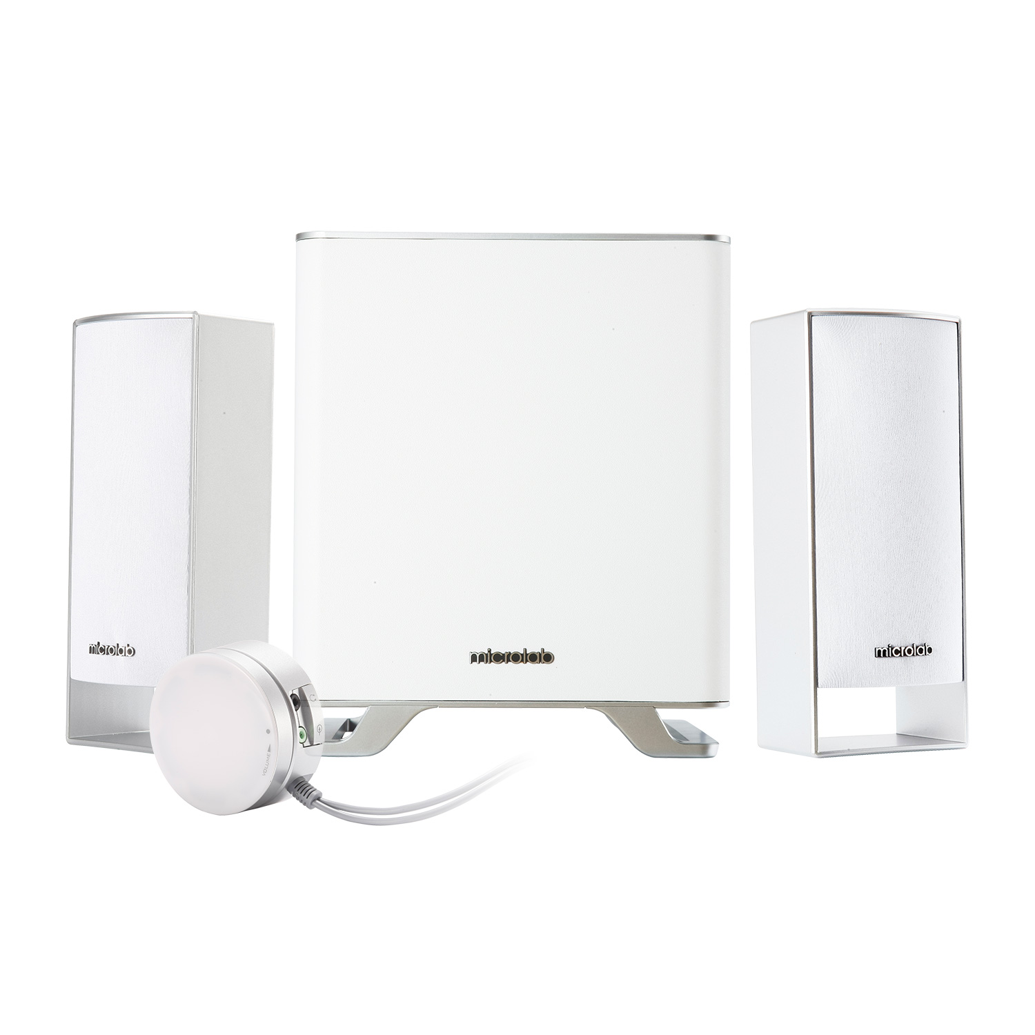 Microlab M-600BT - Zestaw głośników 2.1 z Bluetooth - White