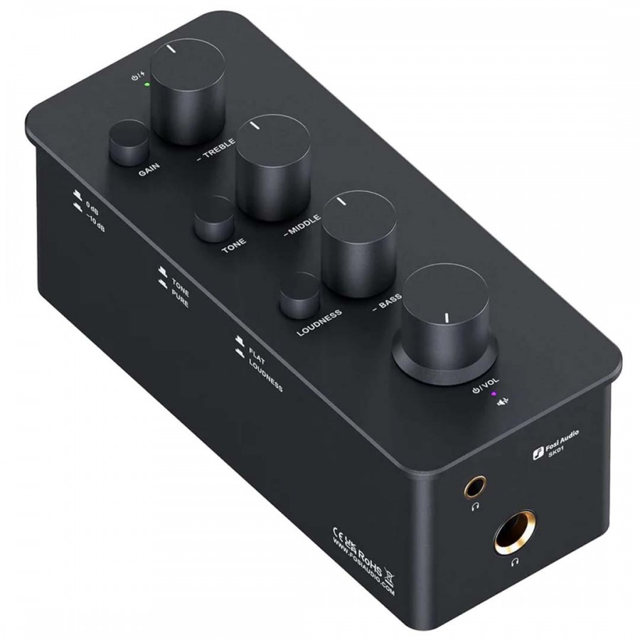 Fosi Audio SK01 - Wzmacniacz słuchawkowy z korektorem