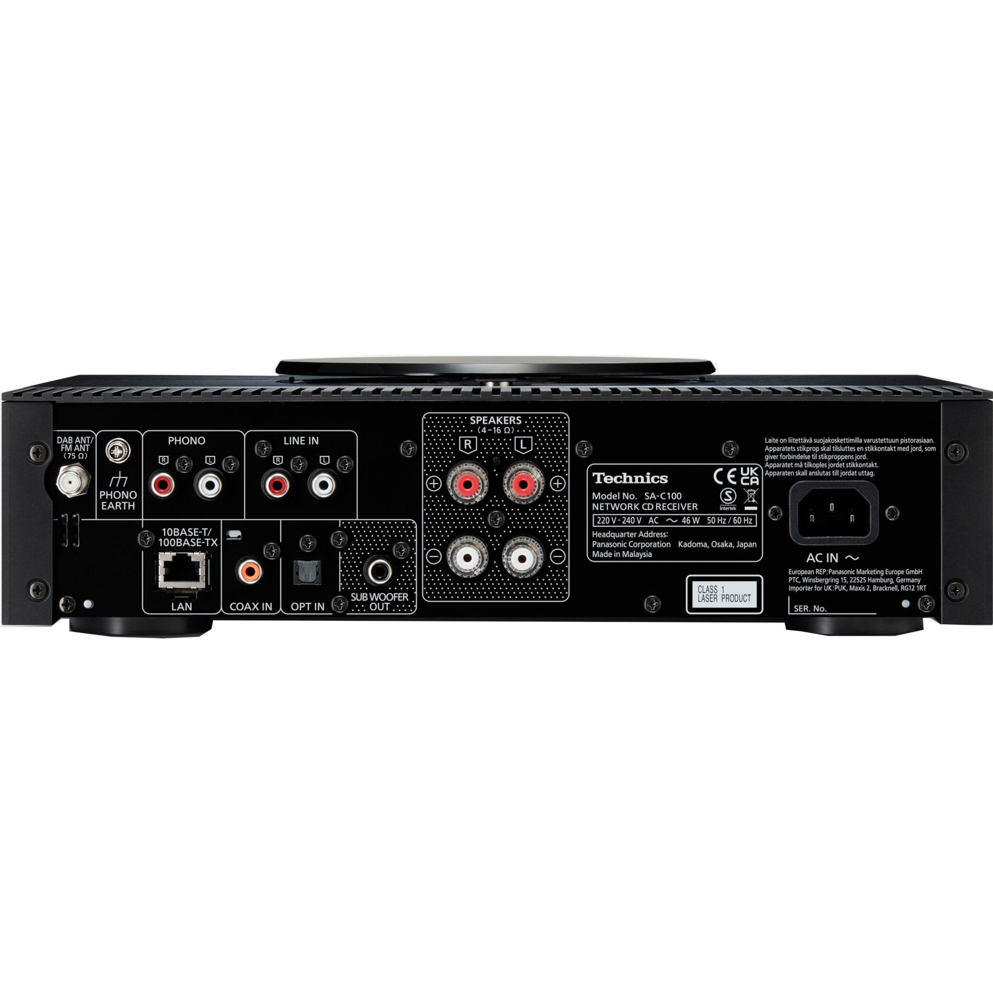 Technics SA-C100EG-K - Odtwarzacz sieciowy CD ze wzmacniaczem głośnikowym - Black - obrazek 2